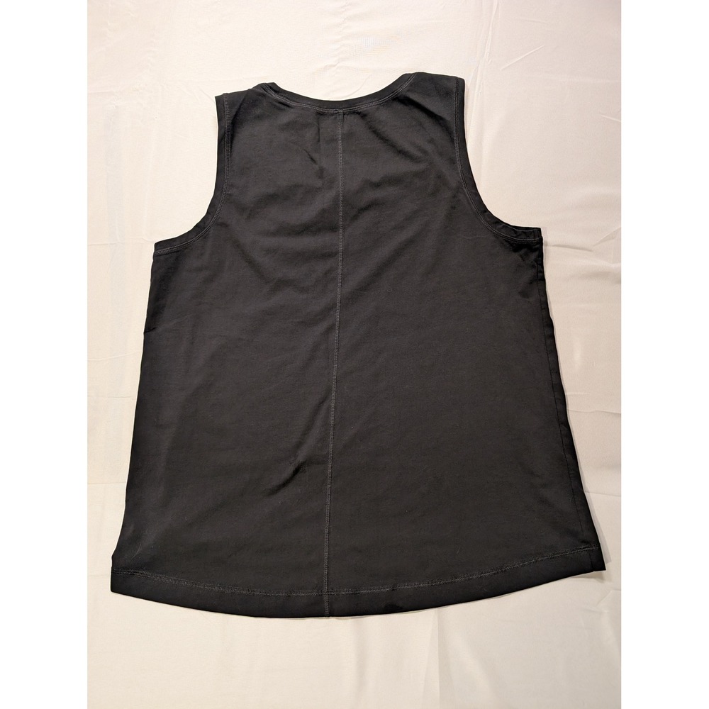 Pact Women XL Organic Cotton Stretch Tank Top Black Scoop Sleeveless Spring - Picture 10 of 12